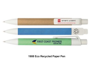 CGG-1908Eco Recycled Paper Pen - Push Action Ball Pen